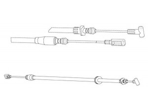 CEF FA02300 trosas, stovėjimo stabdys 
 Stabdžių sistema -> Valdymo svirtys/trosai
504201378, 504347502