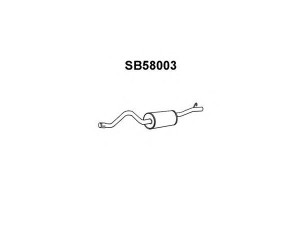 VENEPORTE SB58003 galinis duslintuvas 
 Išmetimo sistema -> Duslintuvas
7536196, 8822181, 9349176