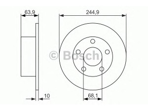BOSCH 0 986 479 834 stabdžių diskas
4A0 615 601 A, 4A0 615 601 A, 8E0 615 601