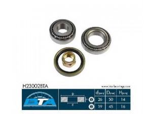 BTA H23002BTA rato guolio komplektas 
 Ašies montavimas/vairavimo mechanizmas/ratai -> Rato stebulė/montavimas -> Rato guolis
031733075, 101133043, B00233047