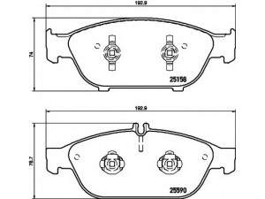 HELLA 8DB 355 020-681 stabdžių trinkelių rinkinys, diskinis stabdys 
 Techninės priežiūros dalys -> Papildomas remontas
0064206520, 0074208720, A0064206520