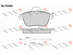 FTE BL1334A2 stabdžių trinkelių rinkinys, diskinis stabdys 
 Techninės priežiūros dalys -> Papildomas remontas
425089