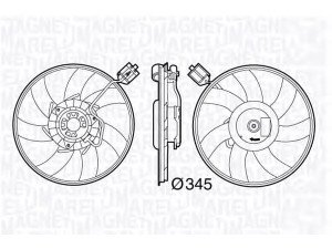 MAGNETI MARELLI 069422586010 ventiliatorius, radiatoriaus 
 Aušinimo sistema -> Oro aušinimas
13 24 1733, 13 41 436, 13241733