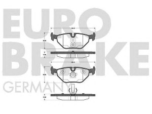 EUROBRAKE 5502221524 stabdžių trinkelių rinkinys, diskinis stabdys 
 Techninės priežiūros dalys -> Papildomas remontas
34211164499, 34211164501, 34211165235