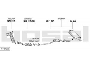 BOSAL 058.012.20 išmetimo sistema 
 Išmetimo sistema -> Išmetimo sistema, visa