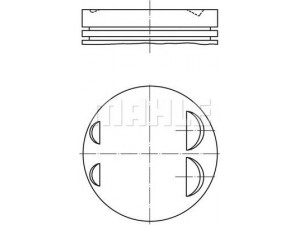 MAHLE ORIGINAL 083 19 02 stūmoklis 
 Variklis -> Cilindrai/stūmokliai
11 25 1 703 461