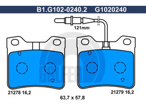 GALFER B1.G102-0240.2 stabdžių trinkelių rinkinys, diskinis stabdys 
 Techninės priežiūros dalys -> Papildomas remontas
4250 81, 4250 93