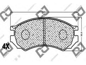 DJ PARTS BP1017 stabdžių trinkelių rinkinys, diskinis stabdys 
 Techninės priežiūros dalys -> Papildomas remontas
41060-1E285, 41060-45E86, 41060-51E86
