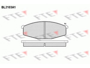 FTE BL2103A1 stabdžių trinkelių rinkinys, diskinis stabdys 
 Techninės priežiūros dalys -> Papildomas remontas
41060-C7125, 41060-C7191, 41060-C7194