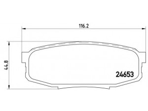 BREMBO P 83 098 stabdžių trinkelių rinkinys, diskinis stabdys 
 Techninės priežiūros dalys -> Papildomas remontas
044660C010, 0446660120, 0446660160