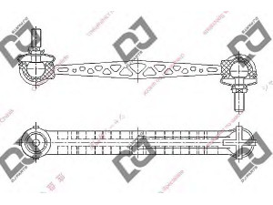 DJ PARTS DL1104 šarnyro stabilizatorius 
 Ašies montavimas/vairavimo mechanizmas/ratai -> Stabilizatorius/fiksatoriai -> Savaime išsilyginanti atrama
96561754