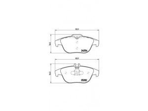 BREMBO P 50 104 stabdžių trinkelių rinkinys, diskinis stabdys 
 Techninės priežiūros dalys -> Papildomas remontas
0054204920, 0054205120, 0074206120