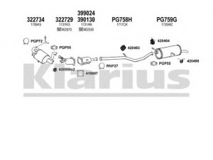 KLARIUS 180830U išmetimo sistema 
 Išmetimo sistema -> Išmetimo sistema, visa