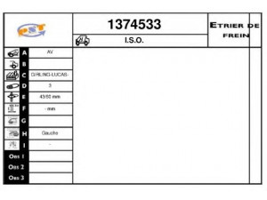 SNRA 1374533 stabdžių apkaba