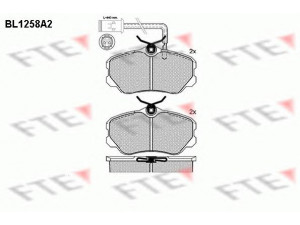 FTE BL1258A2 stabdžių trinkelių rinkinys, diskinis stabdys 
 Techninės priežiūros dalys -> Papildomas remontas
0060743565, 0060760121, 9944814