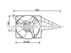 AVA QUALITY COOLING OL7535 ventiliatorius, radiatoriaus 
 Aušinimo sistema -> Oro aušinimas
1314532, 1341279, 23000001, 90531017