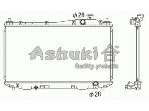 ASHUKI H554-25 radiatorius, variklio aušinimas
19010-PMM-A01