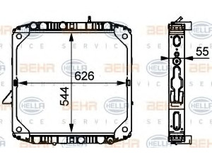 HELLA 8MK 376 710-171 radiatorius, variklio aušinimas
682 500 72 03, 682 500 75 03, A 682 500 72 03