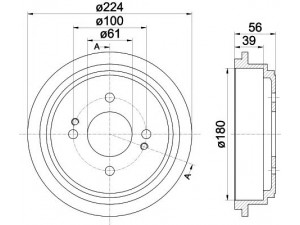 HELLA PAGID 8DT 355 300-711 stabdžių būgnas 
 Stabdžių sistema -> Būgninis stabdys -> Stabdžių būgnas
42610SAA000