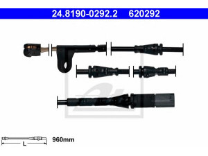 ATE 24.8190-0292.2 įspėjimo kontaktas, stabdžių trinkelių susidėvėjimas