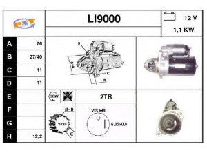 SNRA LI9000 starteris