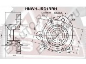 ASVA HNWH-JRD1RRH rato stebulė 
 Ašies montavimas/vairavimo mechanizmas/ratai -> Rato stebulė/montavimas -> Rato stebulė
42200-S10-008