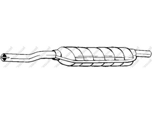 BOSAL 148-762 vidurinis duslintuvas 
 Išmetimo sistema -> Duslintuvas
4 214 963, 4 257 119, 4 360 960