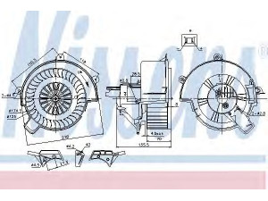 NISSENS 87083 vidaus pūtiklis 
 Šildymas / vėdinimas -> Orpūtė/dalys
13214733, 13333050, 1845106, 1845134