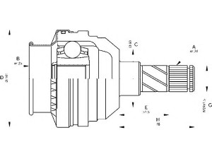 OPEN PARTS CVJ5405.20 jungčių komplektas, kardaninis velenas 
 Ratų pavara -> Sujungimai/komplektas
0374118, 0374195, 1603237, 374118