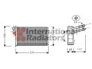 VAN WEZEL 58006175 šilumokaitis, salono šildymas 
 Šildymas / vėdinimas -> Šilumokaitis
1J2819031A, 1J2819031B