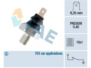 FAE 11070 alyvos slėgio jungiklis 
 Variklis -> Variklio elektra
911 606 230 00, 911 613 571 01