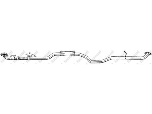 BOSAL 292-591 vidurinis duslintuvas 
 Išmetimo sistema -> Duslintuvas
7442-01700, 7442-01710, 7442-05100