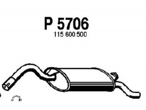 FENNO P5706 galinis duslintuvas 
 Išmetimo sistema -> Duslintuvas
115600500