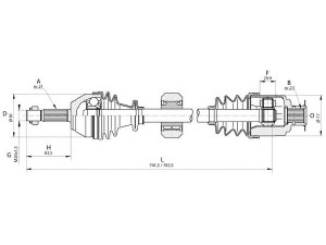 OPEN PARTS DRS6037.00 kardaninis velenas 
 Ratų pavara -> Kardaninis velenas
7700873322, 7701352598