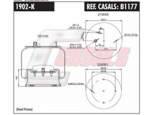 CASALS B1177 dėklas, pneumatinė pakaba 
 Pakaba -> Pneumatinė pakaba
M0057000G, 5010211724
