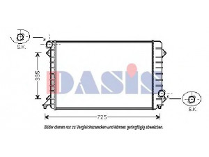 AKS DASIS 482007N radiatorius, variklio aušinimas 
 Aušinimo sistema -> Radiatorius/alyvos aušintuvas -> Radiatorius/dalys
4D0121251J