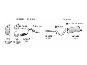 ASSO ART3248 išmetimo sistema 
 Išmetimo sistema -> Išmetimo sistema, visa