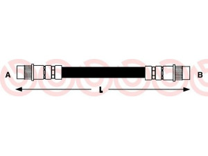 BREMBO T 61 049 stabdžių žarnelė 
 Stabdžių sistema -> Stabdžių žarnelės
480698, 24522902353, PHA410, 815028222