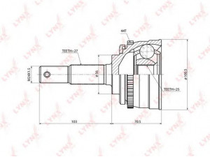 LYNXauto CO-5777A jungčių komplektas, kardaninis velenas
39100-55E11, 39100-73N10, 39101-55E11
