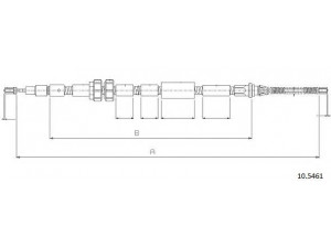 CABOR 10.5461 trosas, stovėjimo stabdys
6139442