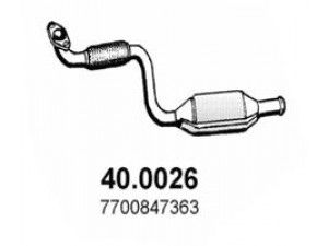 ASSO 40.0026 katalizatoriaus keitiklis 
 Išmetimo sistema -> Katalizatoriaus keitiklis
3699178, 7700022718, 7700847362
