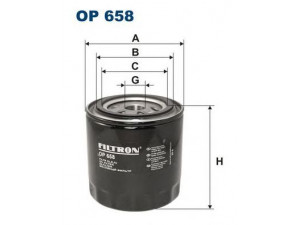 FILTRON OP658 alyvos filtras 
 Filtrai -> Alyvos filtras
05012968AA, 33004195, J0033408