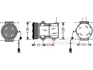 VAN WEZEL 1800K289 kompresorius, oro kondicionierius 
 Oro kondicionavimas -> Kompresorius/dalys
1058052, 97BW19D629CB