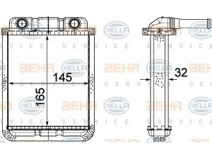 HELLA 8FH 351 315-391 šilumokaitis, salono šildymas 
 Šildymas / vėdinimas -> Šilumokaitis
27140LA70B