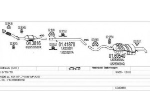 MTS C320060004838 išmetimo sistema 
 Išmetimo sistema -> Išmetimo sistema, visa