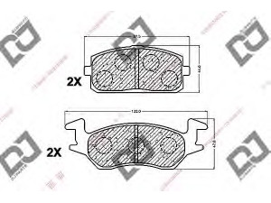 DJ PARTS BP1197 stabdžių trinkelių rinkinys, diskinis stabdys 
 Techninės priežiūros dalys -> Papildomas remontas
AY040-TY033, AY040TY033, 04465-10011