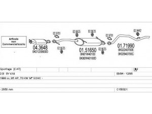 MTS C150021002394 išmetimo sistema 
 Išmetimo sistema -> Išmetimo sistema, visa