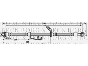 BORG & BECK BBH7874 stabdžių žarnelė 
 Stabdžių sistema -> Stabdžių žarnelės
90947-W2012