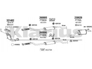 KLARIUS 330825E išmetimo sistema 
 Išmetimo sistema -> Išmetimo sistema, visa