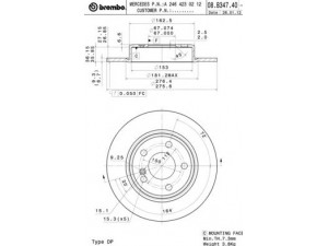 BRECO BS 6033 stabdžių diskas 
 Stabdžių sistema -> Diskinis stabdys -> Stabdžių diskas
2464230012
